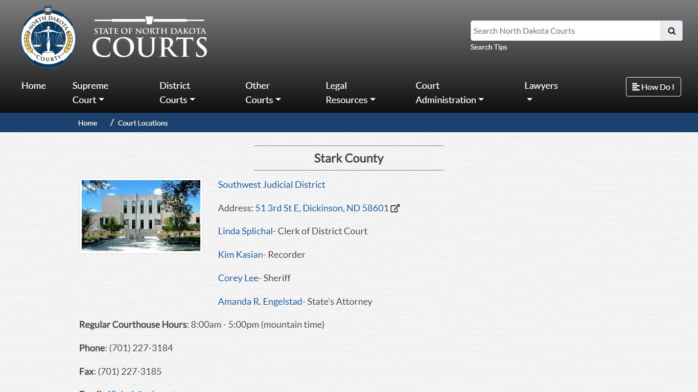 North Dakota Court System - Stark County